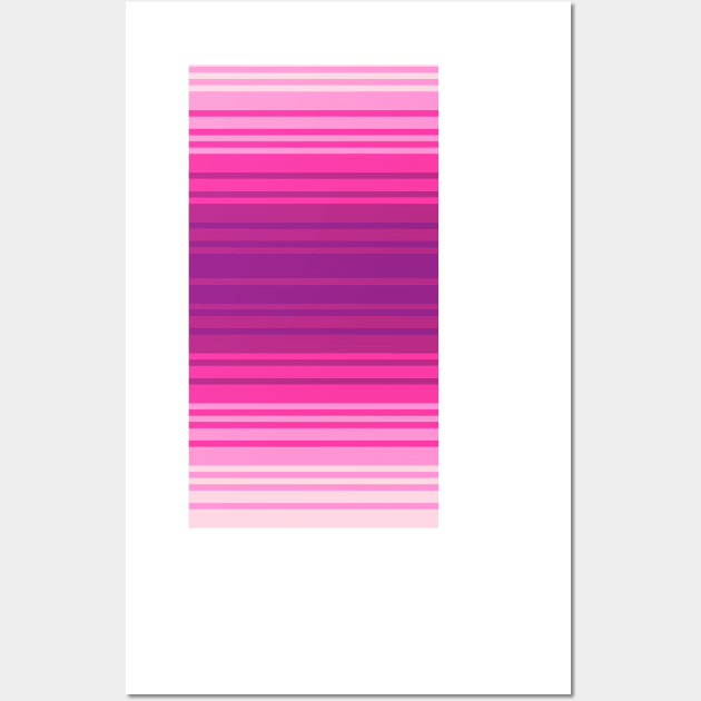 Magenta Gradient Stripes Wall Art by saradaboru